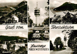 73829711 Hausberge Porta Westfalica Blick Vom Fernsehturm Kaiser Wilhelm Denkmal - Porta Westfalica