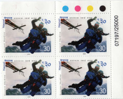 Everest Skydive Adhesive Stamp Block 2020 Nepal Traffic Lights MNH - Tuffi