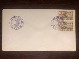 TURKEY FDC COVER 1957 YEAR TUBERCULOSIS CHEST X-RAY RED CRESCENT HEALTH MEDICINE STAMPS - FDC