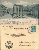 Ansichtskarte Innsbruck Margarethenplatz 1900  Gel, A-Stempel Neustadt Sachsen - Innsbruck