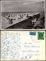 Ansichtskarte Wangerooge Strand Promenade 1952  Gel. Posthorn Notopfer Berlin - Wangerooge