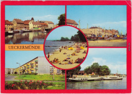 Ueckermünde Hafen Mit Ueckerbrücke, Neubauten Neuendorfer Straße, Am Strand 1981 - Ückermünde