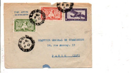 COCHINCHINE AFFRANCHISSEMENT COMPOSE SUR LETTRE AVION DE HANOI POUR LA FRANCE 1949 - Covers & Documents