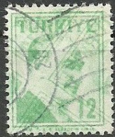 Turkey; 1957 Regular Postage Stamp 12 K. ERROR "Double Print" - Oblitérés