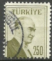 Turkey; 1957 Regular Postage Stamp 250 K. ERROR "Shifted Perf." - Gebraucht