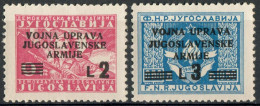 OCCUPAZIONE JUGOSLAVA / LITORALE SLOVENO FRANCOBOLLI JUGOSLAVIA 'VOJNA UPRAVA' L. 2 / L. 3 - MNH SASSONE 67/70 - Yugoslavian Occ.: Slovenian Shore