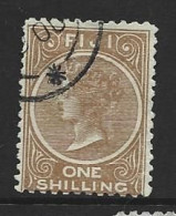 Fiji 1878 - 1890 1/- Yellow Brown QV FU - Fidji (...-1970)