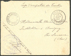 Lettre Cad "Baxat/Tonkin" Mars 1903 Sur Enveloppe En FM Pour Sancerre. - TB - Autres & Non Classés