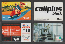 ITALIA:  RICARICHE  -  4  USATE  -  QUESTE. - [2] Sim Cards, Prepaid & Refills