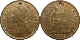 Royaume-Uni - Victoria - Farthing 1893 - Monnaie Trouée - Mon6175 - Autres & Non Classés