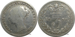 Royaume-Uni - Victoria - Three Pence 1878 - TB/VF20 - Mon5860 - F. 3 Pence
