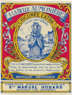 ETIQUETTE         NEUVE   CHICOREE    LA BELLE   AUMONIERE MARCEL GODARD AWOINGT PRES CAMBRAI NORD - Cafés & Chicorées