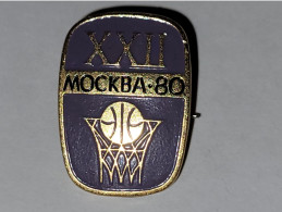 Pin's Jeux Olympiques De Moscou 1980  **  Basket - Basketball