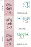 BELGIQUE Ca. 1973: 7 FDC Différents "Roi Baudouin" - 1971-1980