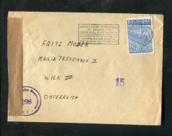 "BELGIEN" Brief Mit "ZENSUR" (Oesterreichische Zensurstelle) Nach Wien (L1242) - 1948 Exportation