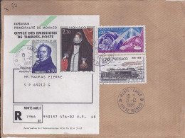 MONACO N° 766/771/759/755 S/DEVANT De L.REC.DE MONTE CARLO/21.12.68  POUR FRANCE - Lettres & Documents