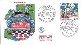 MONACO N° 662 S/L. DE MONACO A/3.12.64 - Covers & Documents