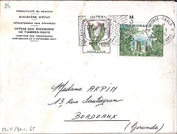 MONACO N° 543/538 S/L. DE MONTE CARLO/5.1.65  POUR FRANCE - Brieven En Documenten