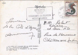 MONACO N° 540 S/CP. DE MONTE CARLO/3.8.61  POUR FRANCE - Briefe U. Dokumente