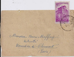 MONACO N° 278 S/BANDE JOURNAL DE MONTE CARLO/1948  POUR  FRANCE - Storia Postale