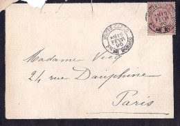 MONACO N° 15 S/L. DE MONTE CARLO/16.2.1896 POUR FRANCE - Briefe U. Dokumente