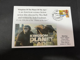 6-5-2024 (4 Z 17) Kingdom Of The Planet Of The Apes (new Movie) With OZ Stamp - Gorilles