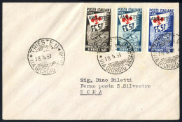 Cover 1951, Lettera FDC Del 18.5.1951 Da Trieste A Roma (fermo Posta) Affrancata In Tariffa Con La Serie "Ginnici Di Fir - Autres & Non Classés