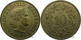 Suisse - Confédération Helvétique - 10 Centimes 1919 B - SUP/AU58 - Mon4137 - 10 Centimes / Rappen
