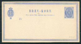 1870s Denmark 4ore Stationery Postcard Brev-Kort - Postwaardestukken