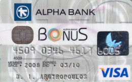 GREECE - Alpha Bank Visa, 10/06, Used - Cartes De Crédit (expiration Min. 10 Ans)