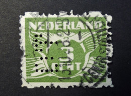 Nederland - Pays-Bas - 1924 -  Perfin - Lochung - D T - De Telegraaf - Amsterdam - Cancelled - Perforés