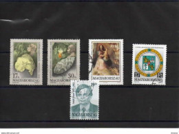 HONGRIE 1993 Yvert 3433-3436 + 3440 Oblitéré Cote : 3.10 Euros - Used Stamps