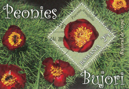 ROMANIA 2011Flora Nature Flowers Peonies 1Bl USED. - Oblitérés