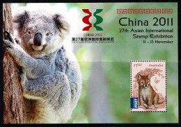 Australia 2011 China 2011 Exhibition Koala Minisheet MNH - Neufs