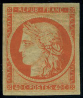 Neuf Avec Charnière N° 5A, 40c Orange Foncé, Gomme Brunâtre, TB, Certificat - Autres & Non Classés