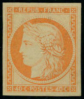 Neuf Avec Charnière N° 5g, 40c Orange Réimpression, Cl, TB, Signé - Other & Unclassified