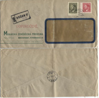 Böhmen Und Mähren Provisorischer Einschreibestempel Brünn17, 2.12.43 - Lettres & Documents