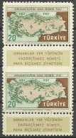 Turkey; 1957 Centenary Of The Instruction Of Forestry In Turkey ERROR "Imperf. Edge" - Ungebraucht