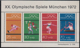 Deutschland Block 8  Olympische Spiele In München 1972 - Postfrisch - 1959-1980