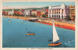 FRANCE - Nice - Promenade Des Anglais - Animé - Voiliers - Colorisé - Carte Postale Ancienne - Monuments