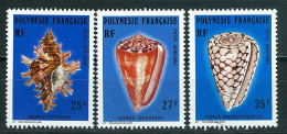 Polynésie N°Y&T PA 114 à 116 Coquillages  Neufs Sans Charnière Très Frais - Neufs