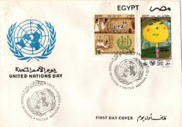 EGYPTE 1992 FDC - Lettres & Documents