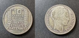 10 Francs Turin 1934 - Argent - Réf, M 9 - 10 Francs