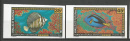 WALLIS-ET-FUTUNA  N° 451 Et 452  Non Dentelé  NEUF** LUXE SANS CHARNIERE NI TRACE / Hingeless  / MNH - Imperforates, Proofs & Errors