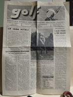 Italy Newspaper Italia Giornale GOLF Notiziario Ufficiale Associazione Gofistica Italiana. Gennaio 1952. - Deportes