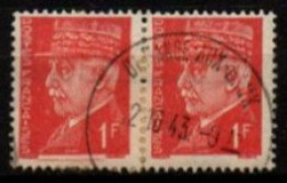 FRANCE    -   1941 .   Y&T N° 514 Oblitérés. Trait Rouge Sous Signature 1er Timbre - Used Stamps