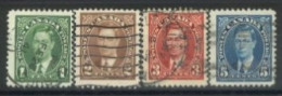 CANADA - 1937, KING GEORGE VI STAMPS SET OF 4, USED. - Gebruikt