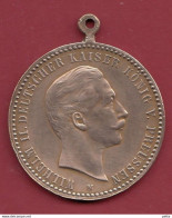 Allemagne /Prusse 1 Médaille Pendentif De Wilhelm II - Deutscher Kaiser König V De Prusse TRES BON ETAT (67) - Autres & Non Classés