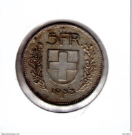 Suisse. 5 Francs Tête De Berger. 1953 - 5 Francs