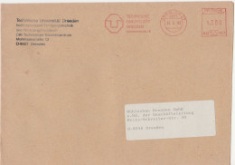 Deutsche Bundespost Brief Mit Freistempel VGO PLZ Oben Dresden 1993 Technische Universität H02 2043 - Machines à Affranchir (EMA)